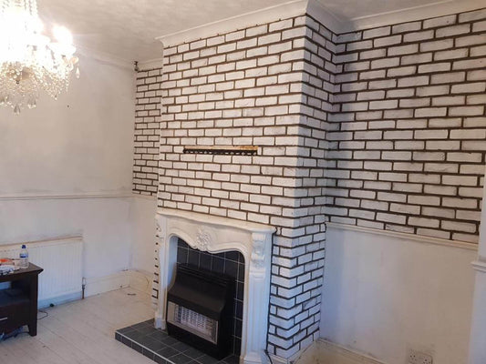 Rustic White Blend Brick Slips | Brick Tiles