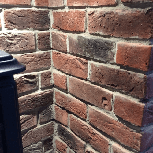 Log burner brick slips red