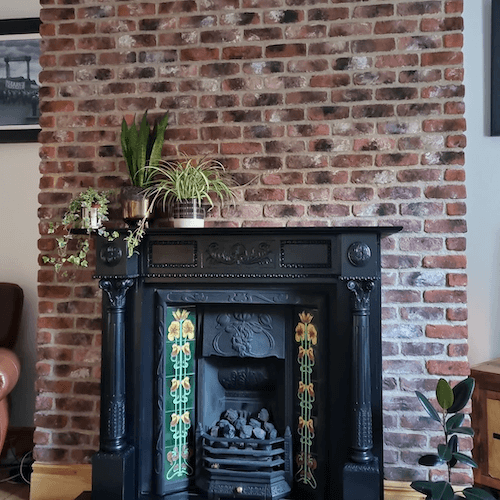 Rustic antique red brick slips brick tiles