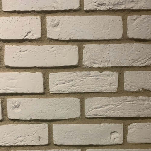 Rustic white blend brick slips